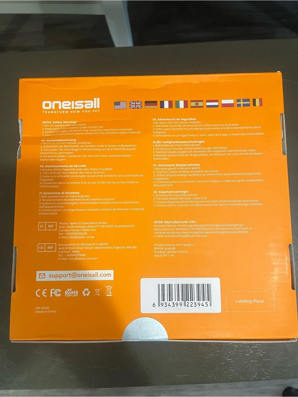 Oneisall Pet Grooming Kit
